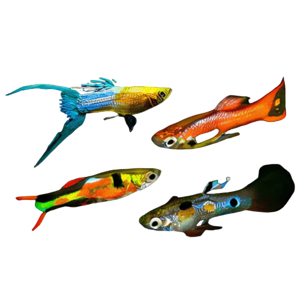 Assorted Male Endler Guppy Fish Poecilia Wingei 3cm