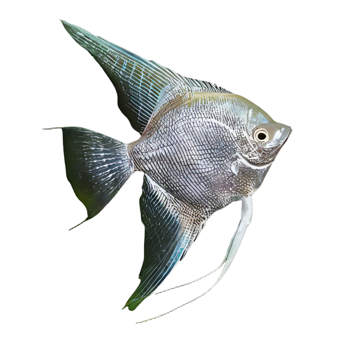 Platinum Angelfish Pterophyllum Scalare
